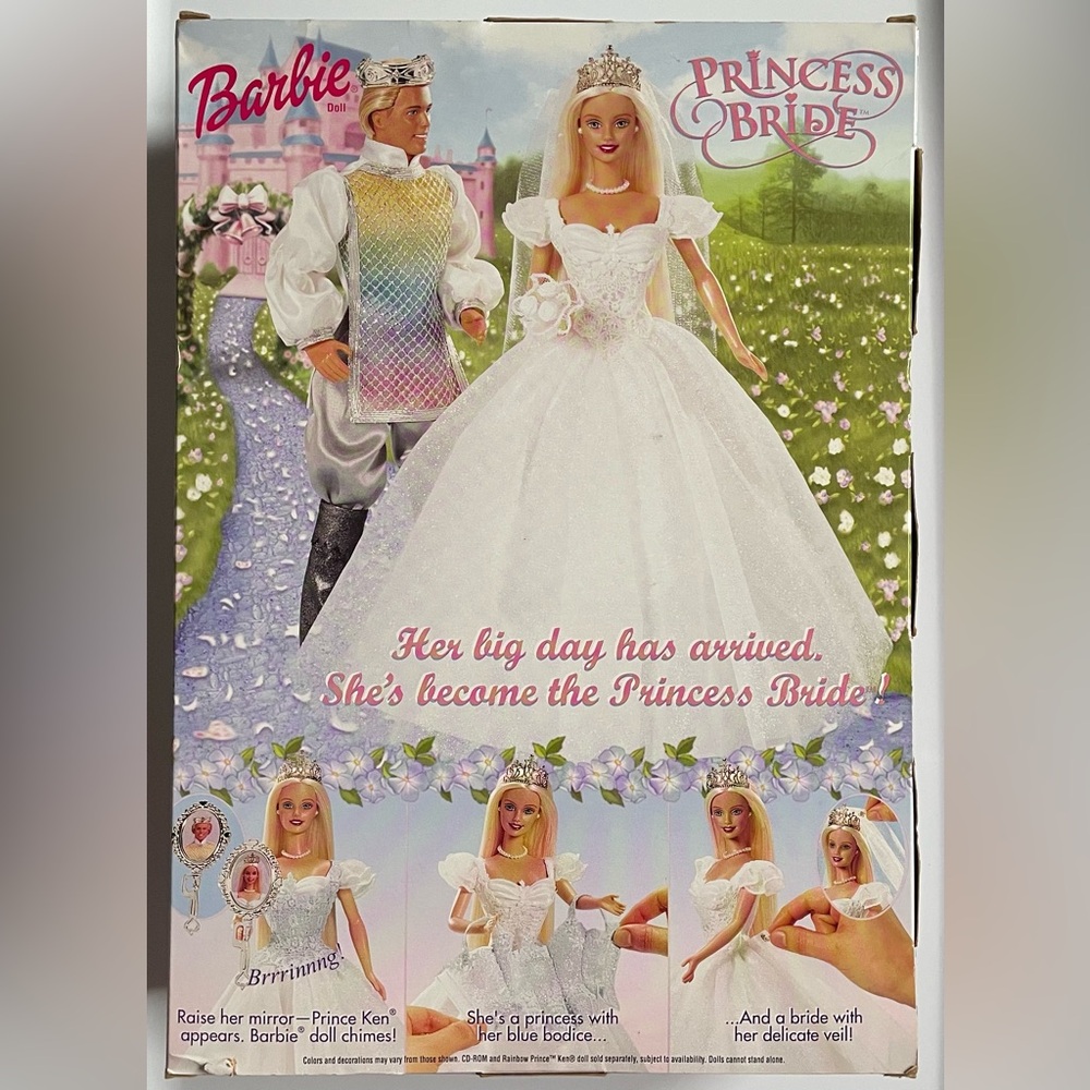 2000 Princess Bride Barbie NRFB Blonde Collector Doll Mattel - Picture 3 of 7